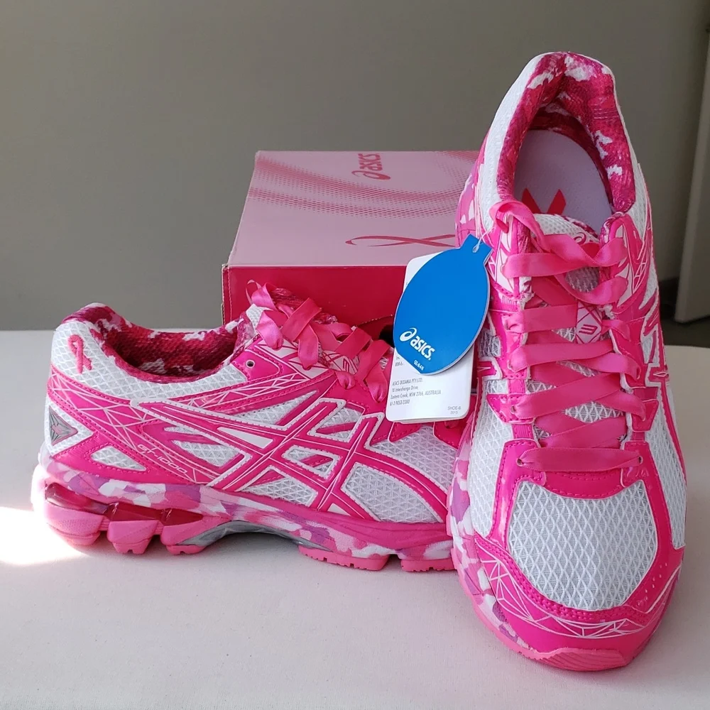 Asics women's 9.5 Breast Cancer Awareness Pink Ribbon GT 1000 3 PR - Picture 2 of 16
